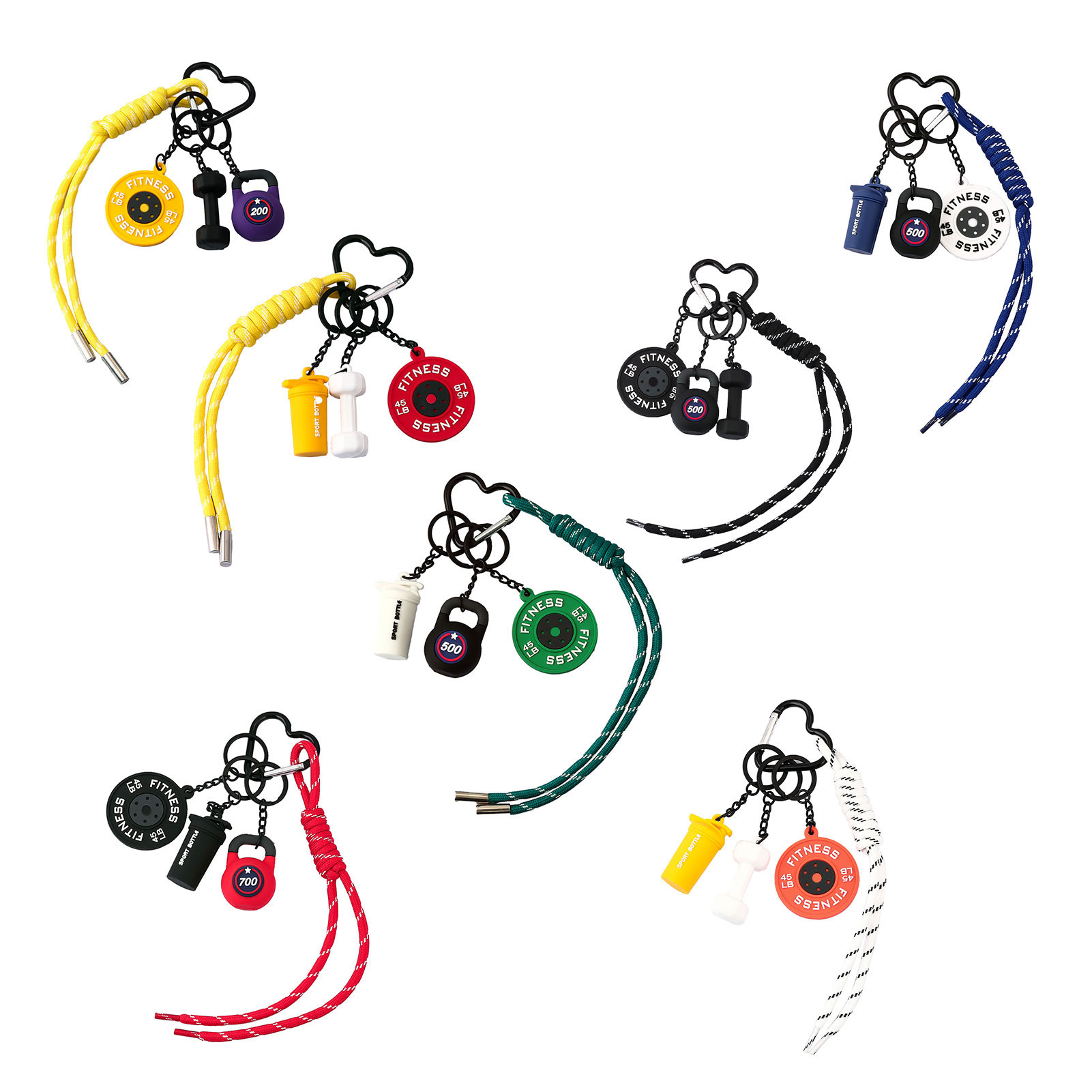 Health Wellness Gifts - 3DMini haltère Fitness bouilloire porte-clés pour